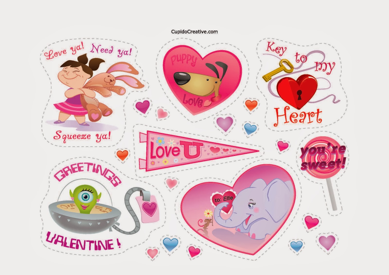 Kerajinan Anak Stiker Valentine Cupidocreativeblog